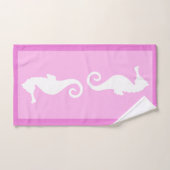 Roze zeepaardje handdoek (Handdoek)