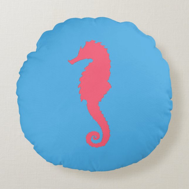Roze Zeepaardje Kussen (Voorkant)