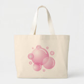 Roze zeepbellen grote tote bag (Voorkant)