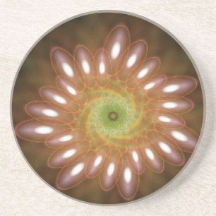 Roze zeepbellen in het Abstract Zandsteen Onderzetter