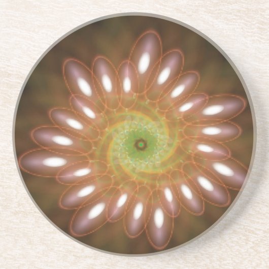 Roze zeepbellen in het Abstract Zandsteen Onderzetter (Voorkant)