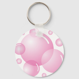 Roze zeepbellen sleutelhanger