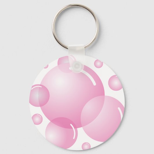 Roze zeepbellen sleutelhanger (Voorkant)