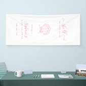 Roze Zeeschelp Baby Shower Welkom Banner (Beurs)