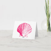 Roze Zeeschelp Bedankkaartjes Bedankkaart (Achterkant)