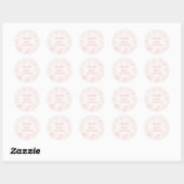 Roze Zeeschelp Kust Baby Shower Sticker (Vel)