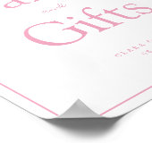 Roze Zeeschelp Kust Kaarten en Cadeaus Bord Poster (Hoek)