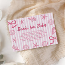 Roze Zeeschelp Meisje Baby Shower Boeken voor Baby