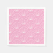 Roze Zeeschelp Oceaan kust Servet (Voorkant)
