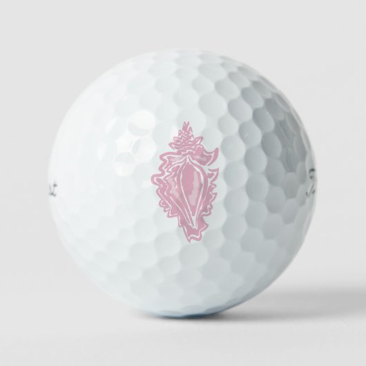 Roze Zeeschelpen  Golfballen (Voorkant)