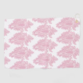 Roze zeeschelpen golfhanddoek (Horizontaal)