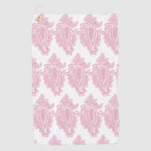 Roze zeeschelpen golfhanddoek (Voorkant)