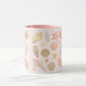 Roze Zeeschelpen Patroon Mok (Midden)