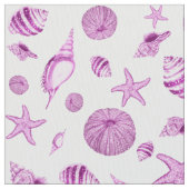 Roze zeeschelpen stof (Close Up)