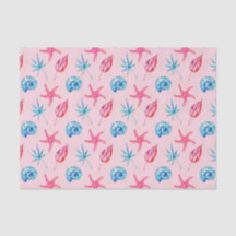 Roze Zeester & Blauwe Schelp (Ontwerp 83 Roze Seri