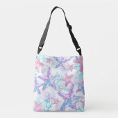 roze zeester patroon crossbody tas (Achterkant)
