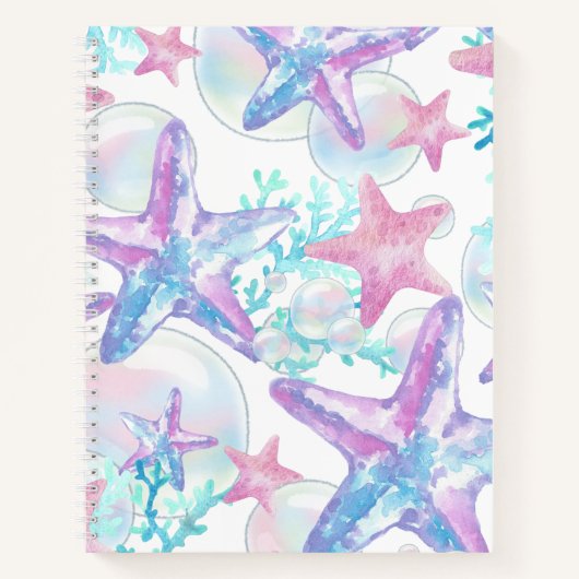  roze zeester patroon notitieboek (Voorkant)