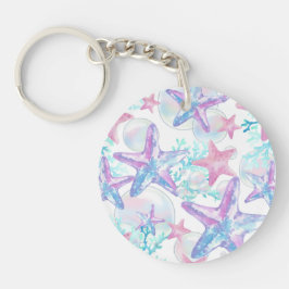roze zeester patroon sleutelhanger