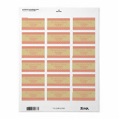 Roze Zeester Strand - Adreslabels Etiket (Full Sheet)