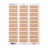 Roze Zeester Strand - Retouradreslabels Etiket (Full Sheet)