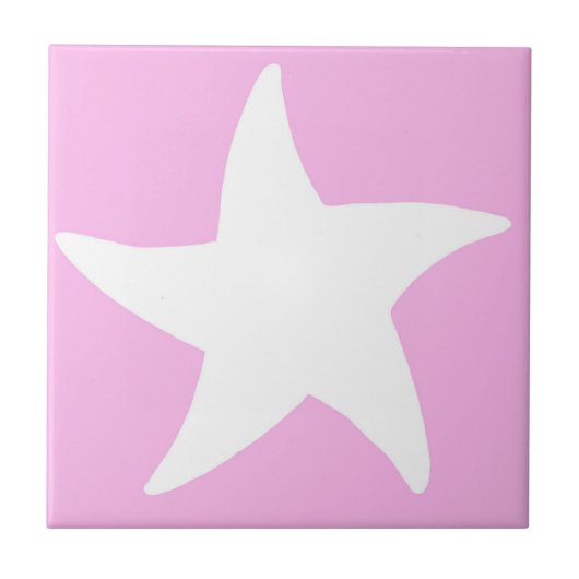 Roze Zeester Tegeltje (Voorkant)