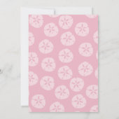 roze zeester | Weekendje op het strand uitnodiging (Achterkant)