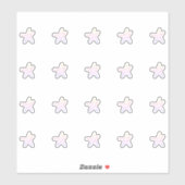 Roze Zeesterren Patronen Schattige Sealife Beach O Sticker (Vel)