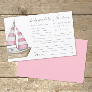 Roze Zeilboot Baby Borrel Advies Voorspellingen Ka