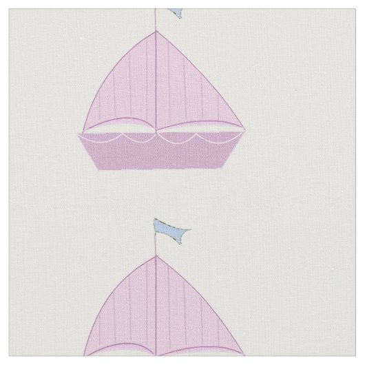 Roze zeilboten stof (Close Up)