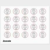 Roze zelfgemaakte chocoladekranskoek ronde sticker (Vel)