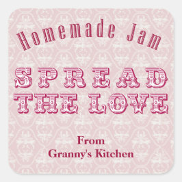 Roze Zelfgemaakte Jam Inblikken Stickers
