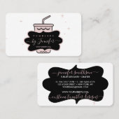 Roze zelfgemaakte mok tumbler visitekaartje (Voorkant / Achterkant)