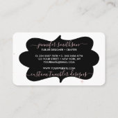 Roze zelfgemaakte mok tumbler visitekaartje (Achterkant)