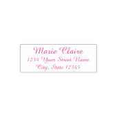 Roze zelfinkend stempel met naam en adres voor haa (Design)