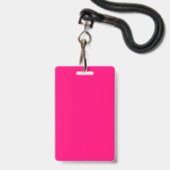 Roze zelfmaak sjabloon met aangepaste tekst en fot badge (Voorzijde met lanyard)