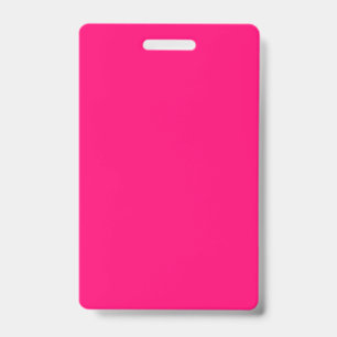 Roze zelfmaak sjabloon met aangepaste tekst en fot badge