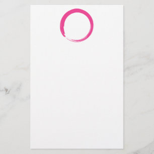 Roze Zen-symbool / Enso-cirkel Briefpapier