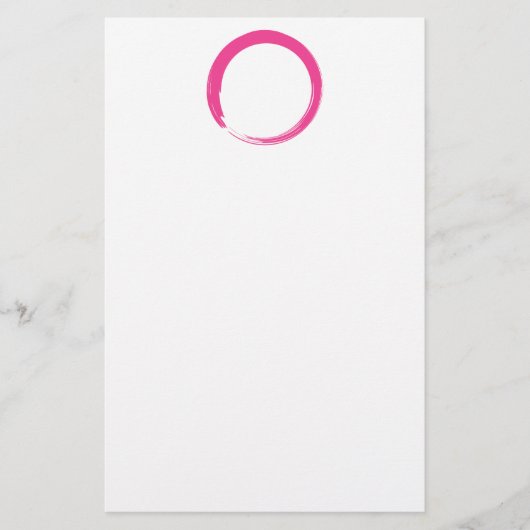 Roze Zen-symbool / Enso-cirkel Briefpapier (Voorkant)