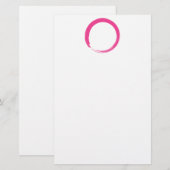 Roze Zen-symbool / Enso-cirkel Briefpapier (Voorkant / Achterkant)