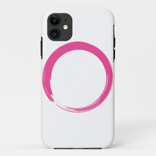 Roze Zen-symbool / Enso-cirkel Case-Mate iPhone Case (Achterkant)