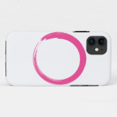 Roze Zen-symbool / Enso-cirkel Case-Mate iPhone Case (Achterkant (horizontaal))