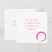 Roze Zen-symbool / Enso-cirkel Kaart (Voorkant / Achterkant)