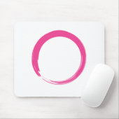 Roze Zen-symbool / Enso-cirkel Muismat (Met muis)