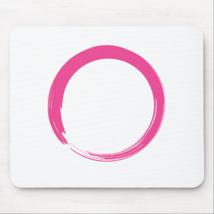 Roze Zen-symbool / Enso-cirkel Muismat
