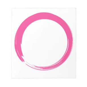 Roze Zen-symbool / Enso-cirkel Notitieblok