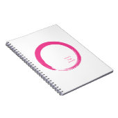 Roze Zen-symbool / Enso-cirkel Notitieboek (Rechterzijde)
