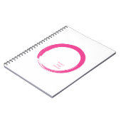 Roze Zen-symbool / Enso-cirkel Notitieboek (Linkerzijde)