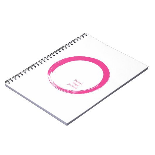 Roze Zen-symbool / Enso-cirkel Notitieboek (Linkerzijde)