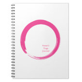 Roze Zen-symbool / Enso-cirkel Notitieboek (Voorkant)