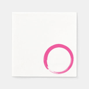 Roze Zen-symbool / Enso-cirkel Servetten
